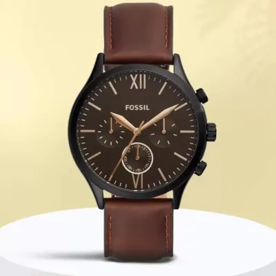 Fenmore Multifunction Brown Leather Watch